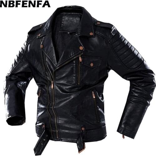 Men Leather Jacket PU Coats Male Faux Leather Outwear Vintage Outwears Outdoor Biker Motorcycle Jacket Men Clothing LX088