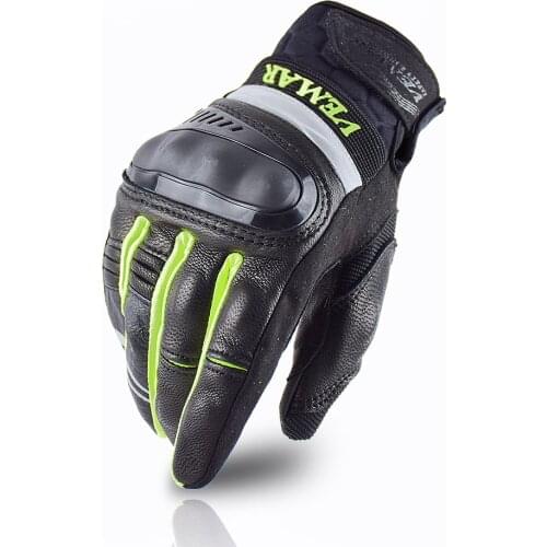 Vemar Motorcycle Gloves Moto Leather Full Finger Protect Gear Luvas Motorbike Riding Guantes Downhill Cycling Racing Bike Gloves