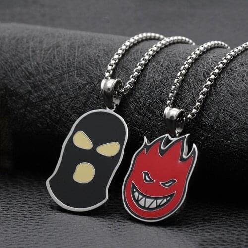 Fashion street fire man necklace male hip hop men and women all-match pendant with accessories hot sale