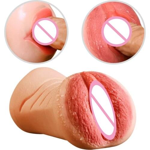 Real Vagina Soft Silicone Artificial Top Male Masturbator Stroker Cup Pocket Pussy Adult Products Safer Sex Toys For Men
