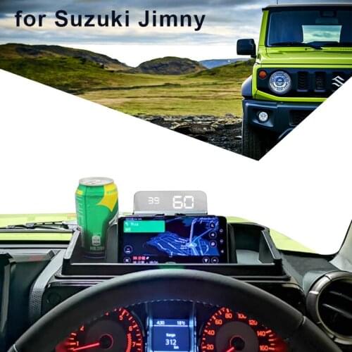Phone Holder Stand with mobile phone wireless charger and head-up display for Suzuki JIMNY 2019 2020 2021 JB74 JB64 Car Accessor