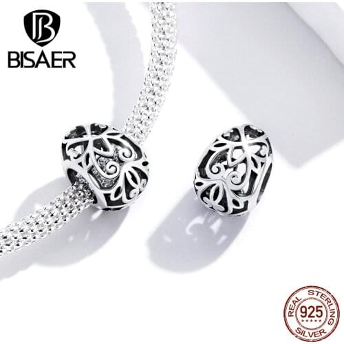 Fan Skill $1.92 limited time Openwork Easter Eggs Charms 925 Sterling Silver Retro Easter Egg Beads fit Bracelets Jewelry C1464