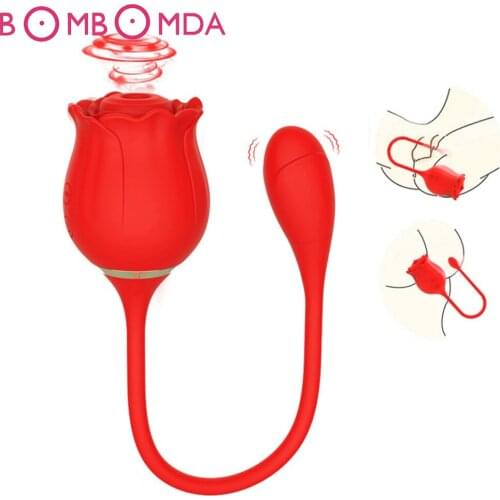 Rose Clit Sucker Vibrators for Women Powerful Clitoris Stimulator Vacuum Sucking Female Love Vibrating Egg Sex Toy for Adults 18