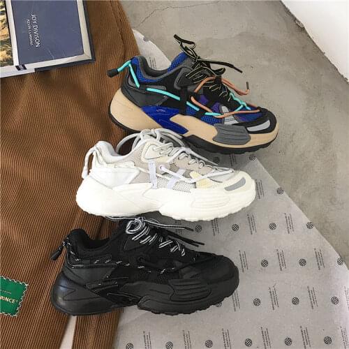 Plus Size Women Sneakers 2021 Spring New Design Womens Casual Shoes Breathable Girls Chunky Sneakers Trendy Dad Shoes Woman