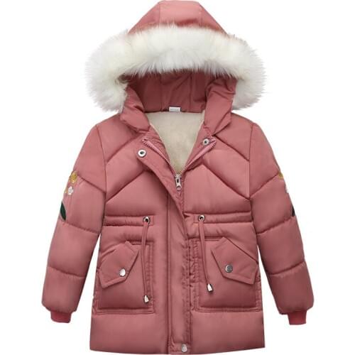Winter Girls Hooded Jackets Children Thicken Warm Outerwear Fashion Baby Boy Zipper Jacket For 2020 Kids Birthday Party Coat