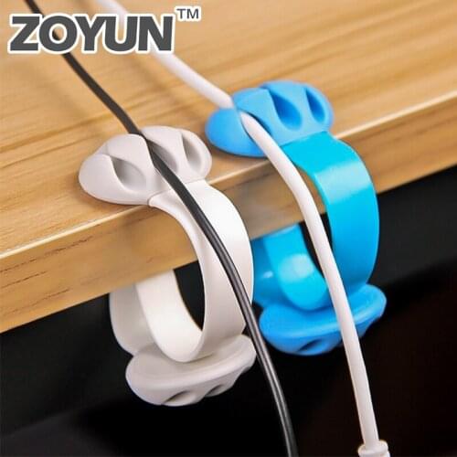 ZOYUN Electrical Wire Fitted Hooks Rails Data Cable Glands Winder Organizer Tie Mounts Home Storage Fixed Headset Organization