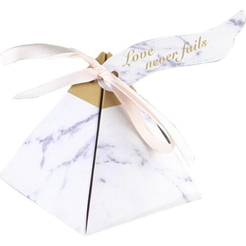 10pcs/lot 2019 hot sale Marble Boxs For Wedding Candy Party Decoration DIY white wedding candy boxes handmade Party Supplies
