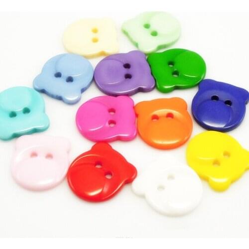 100pcs/lot Colorful Resin Cartoon Button Color Plastic Button Children Cute Button Children Shirt Sweater Button With Panda Head