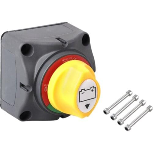 12-60V RV Disconnect Rotary 3 Position 100-300A Car Battery Isolator ON/OFF Switch for Car Vehicle RV Boat Marine Yacht