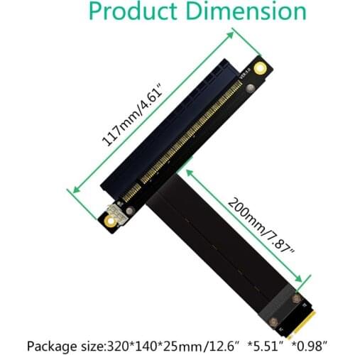 32G/bps PCI-e 3.0 16x To M2 M.2 NVMe Key-M 2230 2242 2260 2280 Riser Card Gen3.0 LX9B