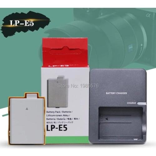1pcs 7.4V 1080mAh LP-E5 LPE5 LP E5 Camera Battery For Canon EOS EOS Rebel XS, Rebel T1i, Rebel XSi+Digital Camera LC-E5E charger
