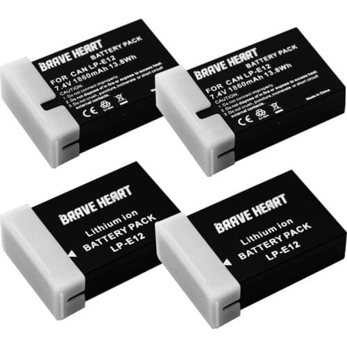 7.4v 1860mAh LP-E12 LPE12 LP E12 Rechargeable Camera batteries for Canon EOS M M2 100D EOSM EOSM2 EOS100D