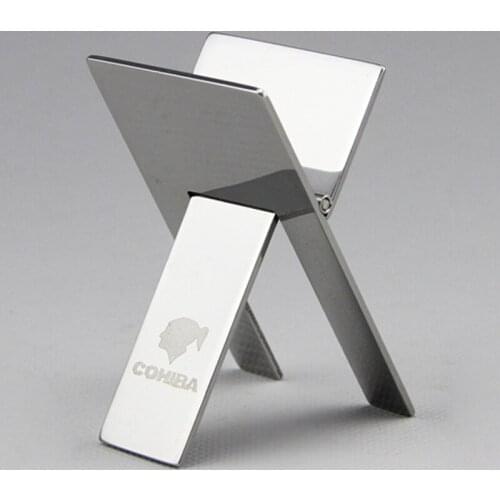 COHIBA Cigar Accessories Cigar Pipe Stand 1 Finger Travel Carry Tobacco Stainless Steel Cigarette Holder
