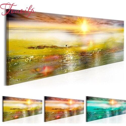 TOUOILP New 5D Diamond Painting Cross Stitch Full Mosaic Square&round Drill Sunset Abstract diy Diamond Embroidery Home Decor