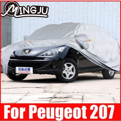 Full Car Covers Outdoor Sun UV Protection Dust Rain Snow Oxford cloth Protective For Peugeot 207 Accessories