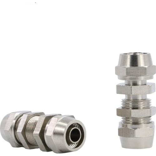 Free shipping 2pcs/lot copper fitting 12mm-12mm /Nickel Plated Brass Double connection Connectors Pipe Fittings PM-12