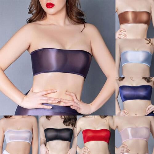 Women Invisible Bra Intimates New Seamless Tube Tops Strapless Removable Padded Bustier Bandeau Stretchy Wrapped Chest Underwear