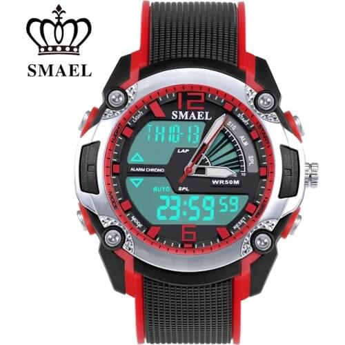 SENORS Waterproof double display movement digital luminous watch for children/men/studentes relogio masculino mens wrist watch