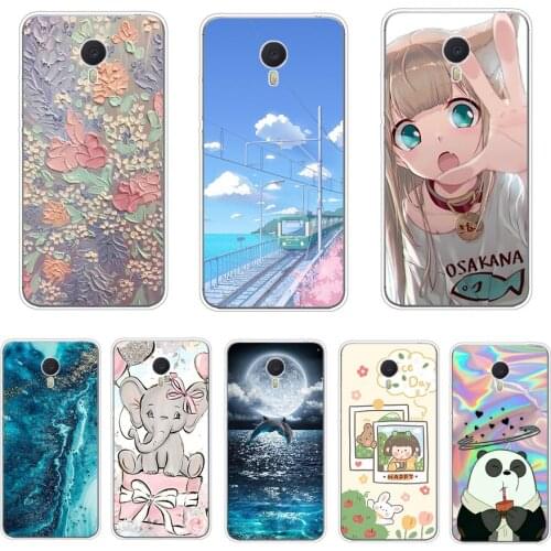 For Meizu M3 Note Case 5.5 inch cartoon Paiting Soft TPU Silicone Back Cover Case For Meizu M3Note Phone Cases