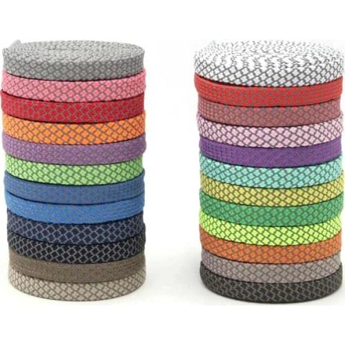 Fluorescent Flat Reflective Shoe Laces Iridescent Night Running Trekking Boots Bootlace Shoelaces For 350 750 lace encaje