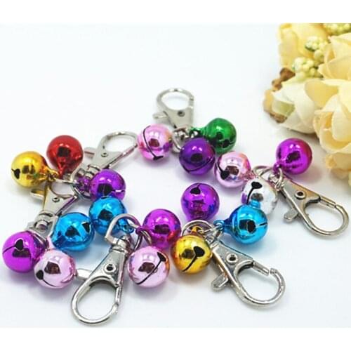 Coloured Pet Dog Bell Cat Animal Collar Clothe Charming Lobster Clasp Decor