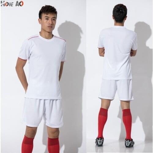 HOWE AO Men football Jersey Sets Boys Girls Running Uniforms Kits Sports Suit Custom Team Child Youth Blank football Jerseys