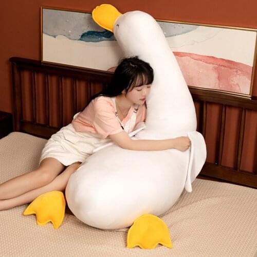 Simulation Fluffy Duck Plush Toy Cute Animal Popular Stuffed Swan Dolls Fashion Kids Plush Toy for Girls Birthday Christmas Gift