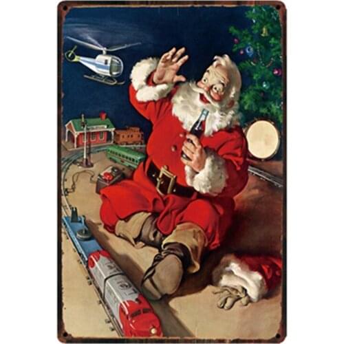 [ Kelly66 ] Merry Christmas New Metal Sign Tin Poster Home Decor Bar Wall Art Painting 20*30 CM Size y-1967