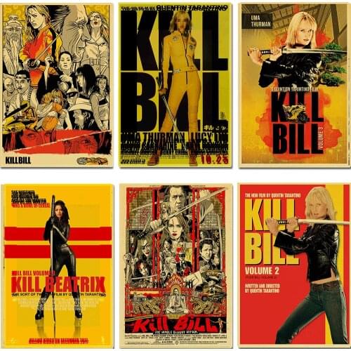 Kill Bill Vol.1 classic movie retro poster kraft paper bar cafe living room dining room wall decoration