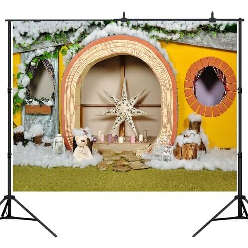 Lyavshi Winter photography backdrops Christmas decoration Kids snow fairy tale house Backgrounds Photocall For Photo Studio