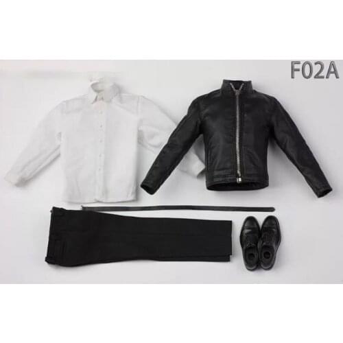 1/6 Scale Male Soldier Model Clothing Leather Jacket Pants Suit 12-inch Action Figure Body Toy Model Clothing Accessories