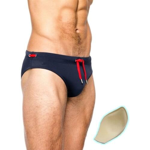 Fashion Sexy Mens Swimming Trunks Summer Swimming Surf Shorts 2021 New Swimwear Mens Sexy Push Cushion Bikini