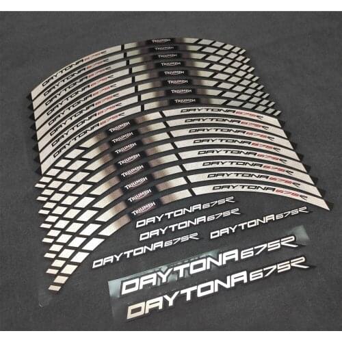 Motorcycle High Quality For TRIUMPH DAYTONA 675 R 675R Protector Racing Sticker Wheel Decals 17inch Rim Reflective Supreme Decal