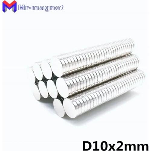 500Pcs 10 x 2 mm magnet Small Block N35 Magnet 10*2mm D10*2 Neodymium Magnet Permanent NdFeB Super Strong Powerful Magnets D10x2