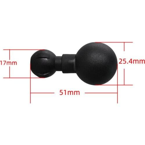 New Arrival Nylon Made Double Ball Mount 17mm Ball To 25.4mm Ball Adapter