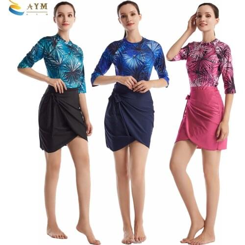 New product outdoor Muslim Middle East Southeast Asia womens three-piece swimsuit sexy conservative swimsuit fashionable slim t