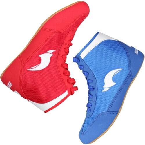 Unisex Authentic Wrestling Shoes For Men Women Training Shoe Cow Muscle Outsole Lace Up Boots Sneakers Professional Boxing Shoes