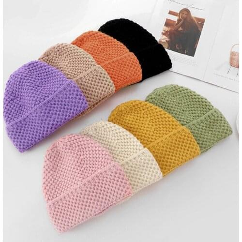 2021 Solid Color Knitted Beanies Hat Winter Warm Ski Hats Men Women Multicolor Skullies Caps Soft Elastic Cap Sport Bonnet