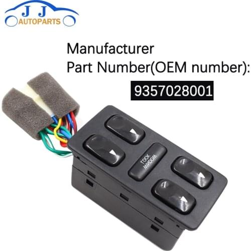 93570-28001 Front Left Driver Side Electric Power Master Window Switch for 1992 1993 1994 Hyundai Elantra Galloper