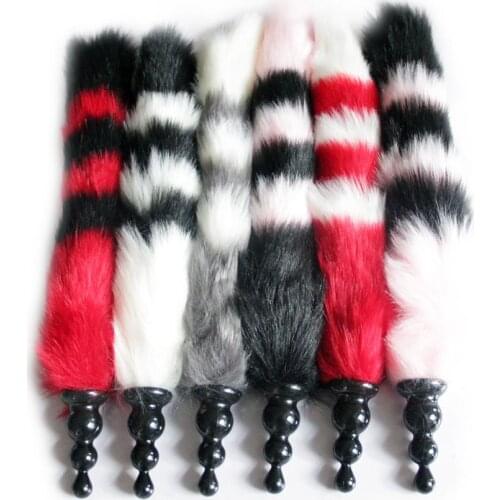 Personality Design Tail Anal Plug Adult Sex Toy Anal Plug Artificial Dog Color Sexy Fox Tail Adult Sex Toy Flirt