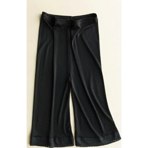 Mulberry silk pajama pants spring summer sleepwear home pant women lounge wear bottoms womens knee length loose pijamas pants