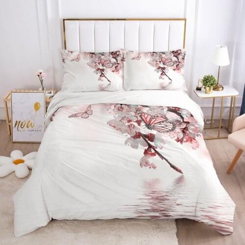 3D Flower Design Duvet Cover Set Bedding Sets Quilt Covers Sets Comforter Case King Queen Double Single Size Bed Linen
