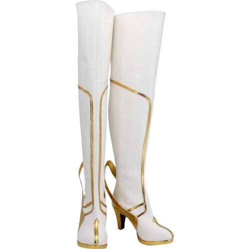 Sword Art Online Alicization Kirigaya Suguha Leaf Cosplay Boots PU High Heel Shoes Halloween Carnival Prop Custom Made Boot