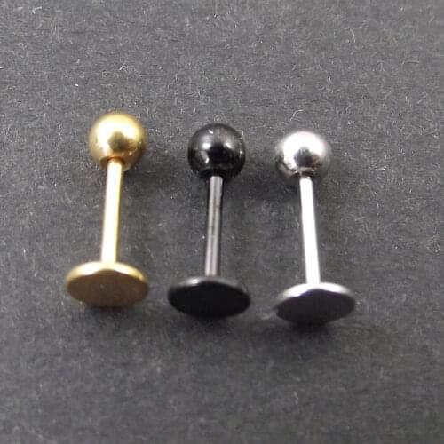SaYao 2 Pieces Fashion 20G 0.8mm Lip Ring Ball Labret Rings body Jewelry Tragus Helix Body Piercing Jewelry