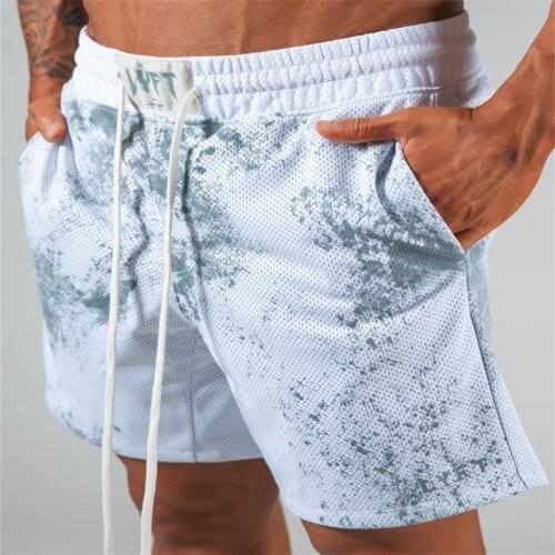 2021New Style Summer Mens New Trend mesh breathable Sports printing Shorts Outdoor Basketball Running Training Fitness Shorts