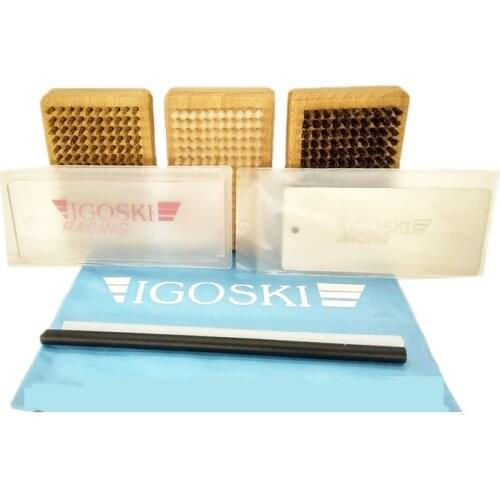 SKI AND SNOWBOARD WAX TOOL FOR NYLON HORSE HAIR BRASS P-TEX SCRAPER FILE SET PROTECTION ALL TOGETHER CLEANING