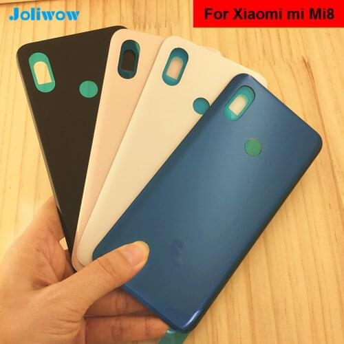 For XIAOMI Mi 8 Mi8 Back Cover Battery Case 3D Glass Housing Cover Back Door Rear Cover Replacement With Adhesive Tape