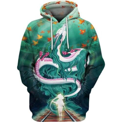 Beautiful The Underwater Dragon Mens Hoodie Unisex Sweatshirt For Men/Women Spring/Autumn Casual Pullover Zipper Streetwear