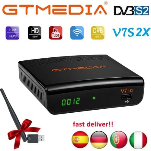 V7S Satellite Receiver 1080P Digital Receptor DVB-S2 Satellite Receiver TV Tuner HD Box Cline Decoder Freesat/Gt Media V7HD