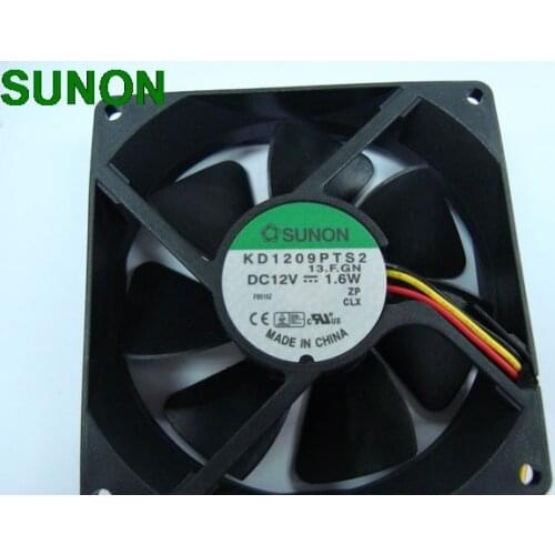 For Sunon KD1209PTS2 9225 9CM 9.2*9.2 92 *92 25MM 12V 1.7W 3wire Server Inverter PC Case Cooling Fan